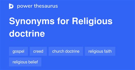 doctrine antonym|religious doctrine synonym.